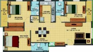 Nahar Sri Ganesh (3BHK+3T (1,512 sq ft) 1512 sq ft) Nahar Sri Ganesh (3BHK+3T (1,512 sq ft) 1512 sq ft)