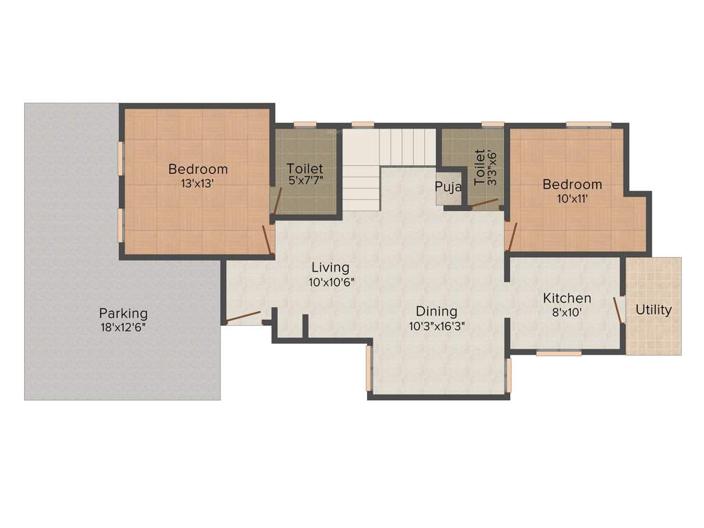  Groovy Woodz (4BHK+4T (2,779 sq ft) 2779 sq ft)