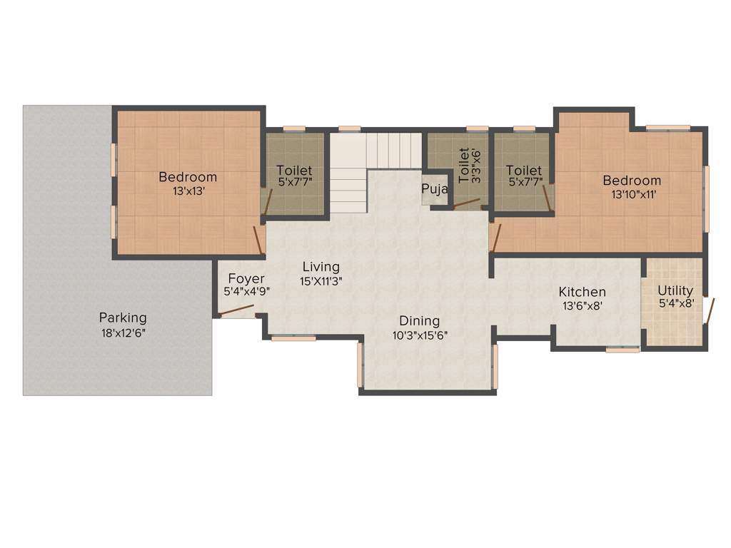  Groovy Woodz (4BHK+4T (3,030 sq ft) 3030 sq ft)