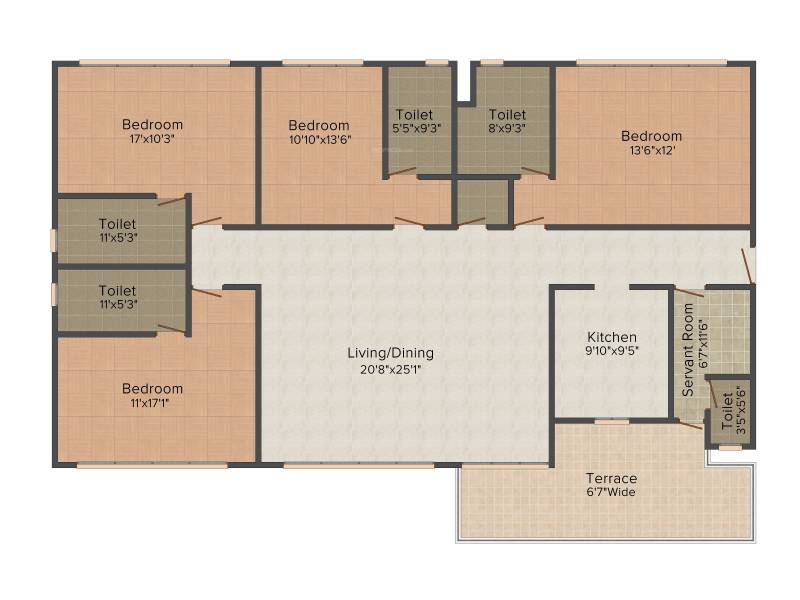 Prudent Altius (4BHK+5T (3,216 sq ft) + Servant Room 3216 sq ft)