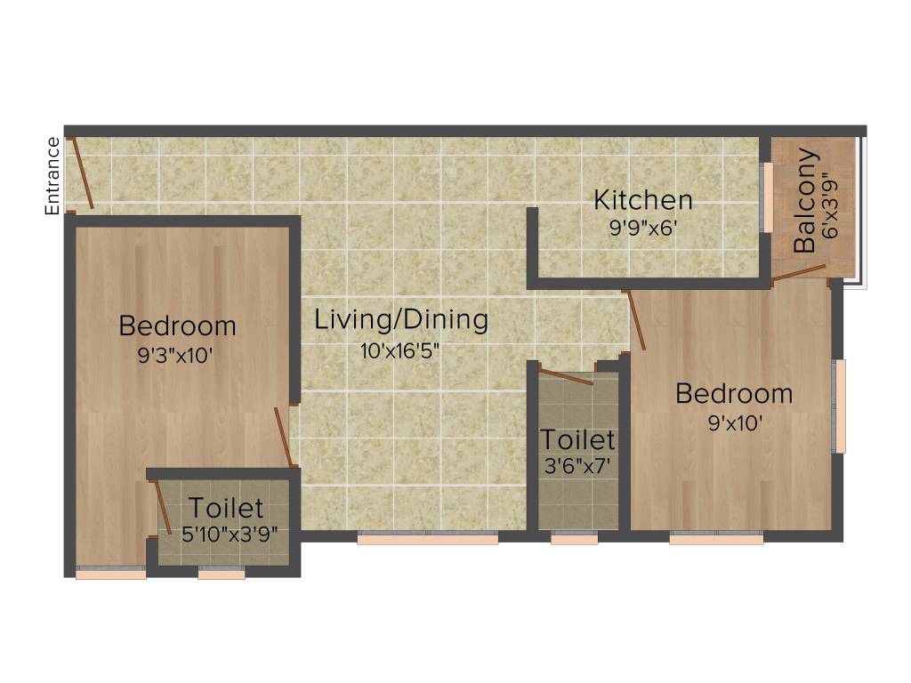 Thilaga Thilaga Orchid (2BHK+2T (739 sq ft) 739 sq ft)