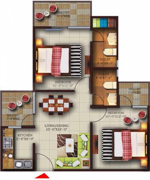 Kingson The Home (2BHK+2T (860 sq ft) 860 sq ft) Kingson The Home (2BHK+2T (860 sq ft) 860 sq ft)