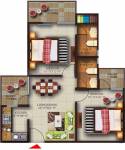 Kingson The Home (2BHK+2T (860 sq ft) 860 sq ft) Kingson The Home (2BHK+2T (860 sq ft) 860 sq ft)