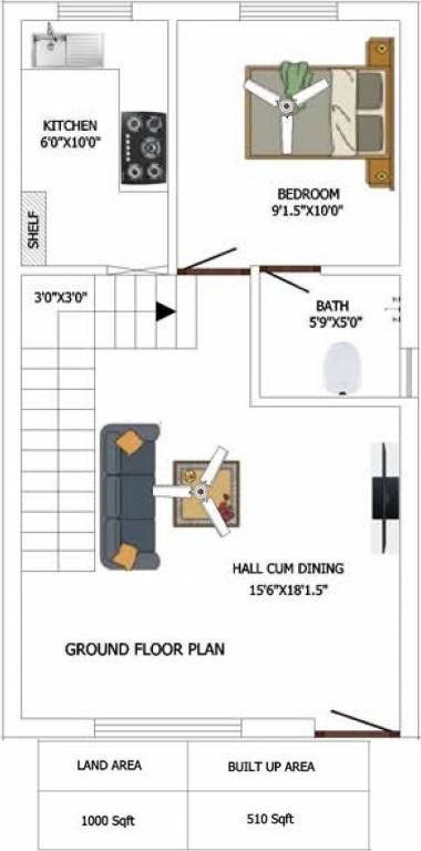 Budget Sri Kamadhenu Residency (2BHK+2T (796 sq ft) 796 sq ft)