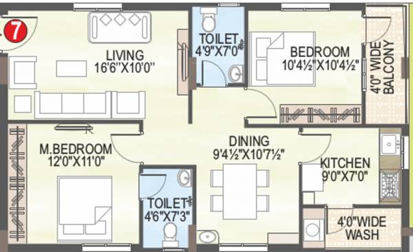 BRC Ankura (2BHK+2T (1,070 sq ft) 1070 sq ft) BRC Ankura (2BHK+2T (1,070 sq ft) 1070 sq ft)