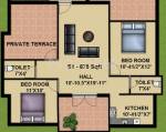 Geejay Masthan Mahal (2BHK+2T (875 sq ft) 875 sq ft)