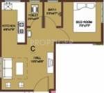 Arun Excello Villa Juhu Beach Floor Plan (1BHK+1T)