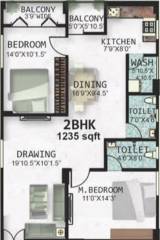 MR Serene View (2BHK+2T (1,235 sq ft) 1235 sq ft) MR Serene View (2BHK+2T (1,235 sq ft) 1235 sq ft)