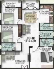 MR Serene View (3BHK+3T (1,610 sq ft) 1610 sq ft) MR Serene View (3BHK+3T (1,610 sq ft) 1610 sq ft)