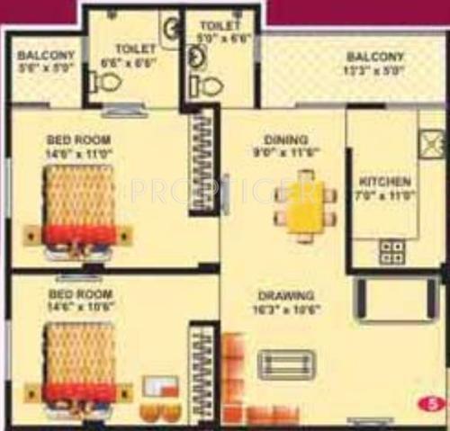 Vardhman Vardhman Aspire (2BHK+2T (1,205 sq ft) 1205 sq ft)