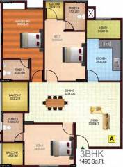 Sowparnika Vaishnavam (3BHK+3T (1,495 sq ft) 1495 sq ft) Sowparnika Vaishnavam (3BHK+3T (1,495 sq ft) 1495 sq ft)