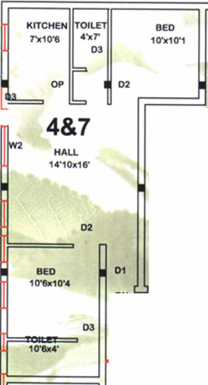 Dream Anugraha (2BHK+2T (914 sq ft) 914 sq ft) Dream Anugraha (2BHK+2T (914 sq ft) 914 sq ft)