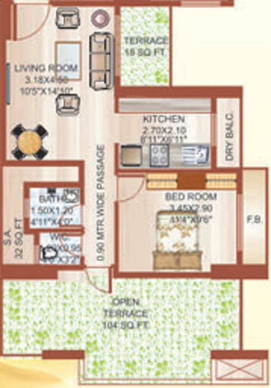 Shree Heritage (1BHK+1T (850 sq ft) 850 sq ft) Shree Heritage (1BHK+1T (850 sq ft) 850 sq ft)