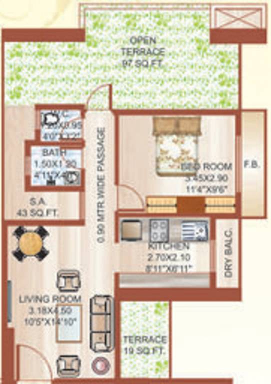 Shree Heritage (1BHK+1T (859 sq ft) 859 sq ft) Shree Heritage (1BHK+1T (859 sq ft) 859 sq ft)