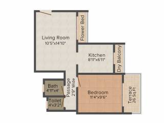 Shree Heritage (1BHK+1T (718 sq ft) 718 sq ft)