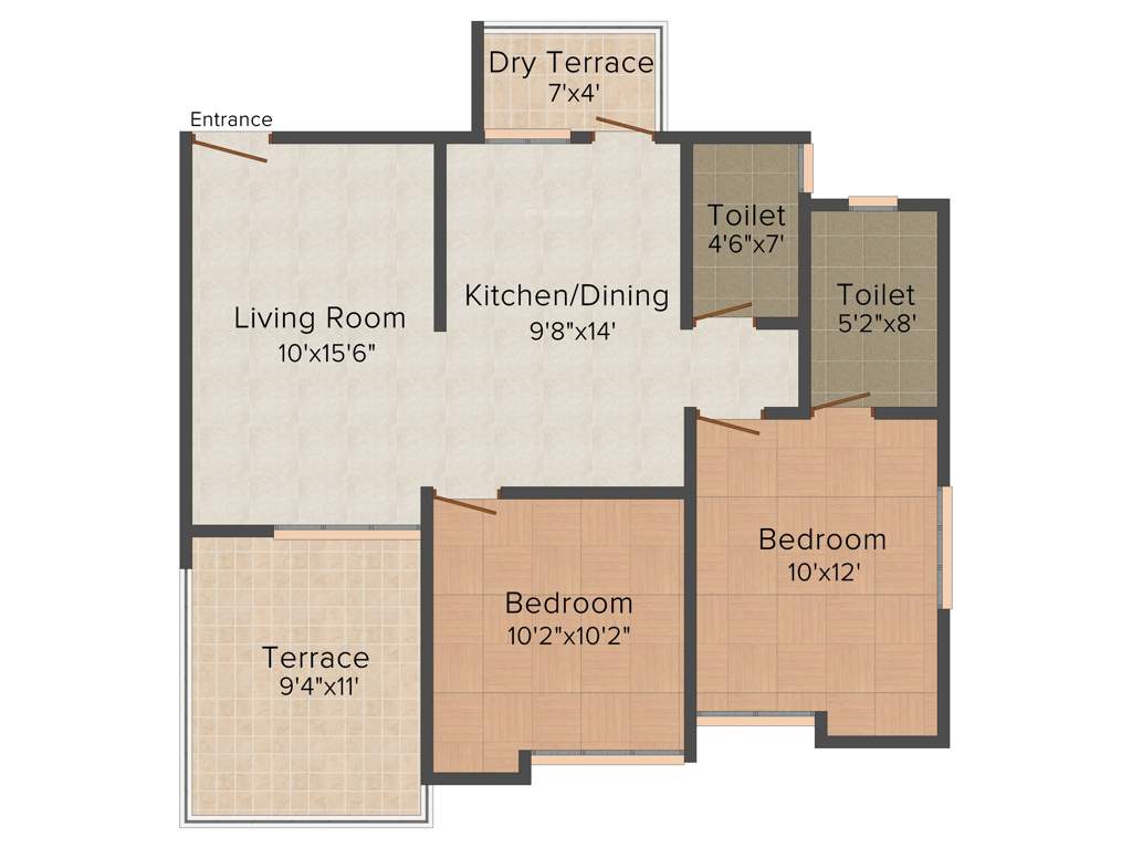 Vrindavan Barsana Dham (2BHK+2T (1,000 sq ft) 1000 sq ft)