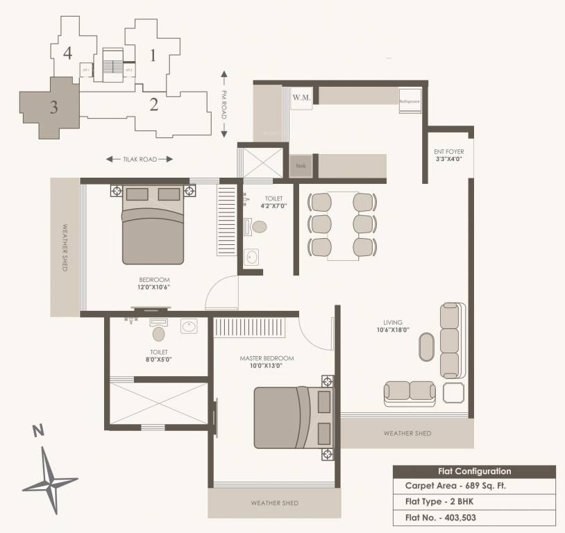Kabra Ajanta Premises Co Operative Society Ltd (2BHK+2T (689.00 sq ft) 689 sq ft) Kabra Ajanta Premises Co Operative Society Ltd (2BHK+2T (689.00 sq ft) 689 sq ft)