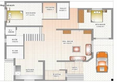 1500 Sq Ft 2 Bhk Floor Plan Image Sunrise Developers Sai Suncity