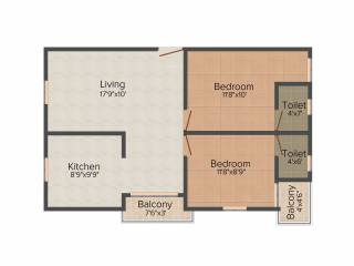 Four Faustino Square (2BHK+2T (935 sq ft) 935 sq ft) Four Faustino Square (2BHK+2T (935 sq ft) 935 sq ft)