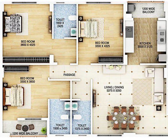 Signum Cloud 9 (3BHK+3T (1,782 sq ft) 1782 sq ft)