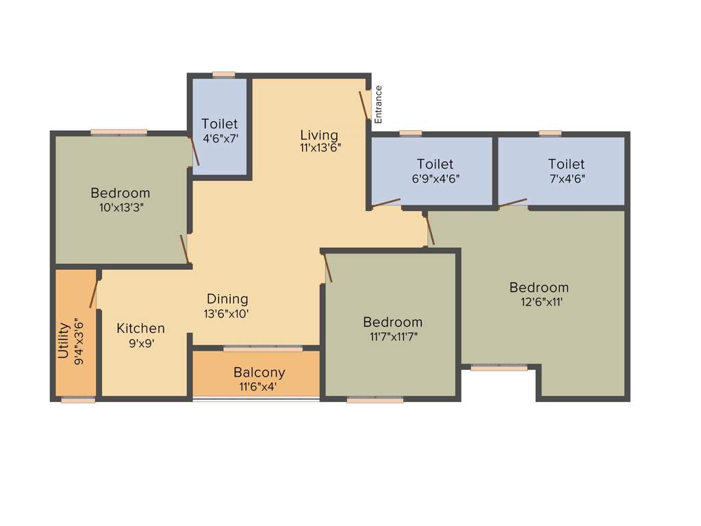 RS Promoters and Developers Luminous (3BHK+3T (1,380 sq ft) 1380 sq ft)