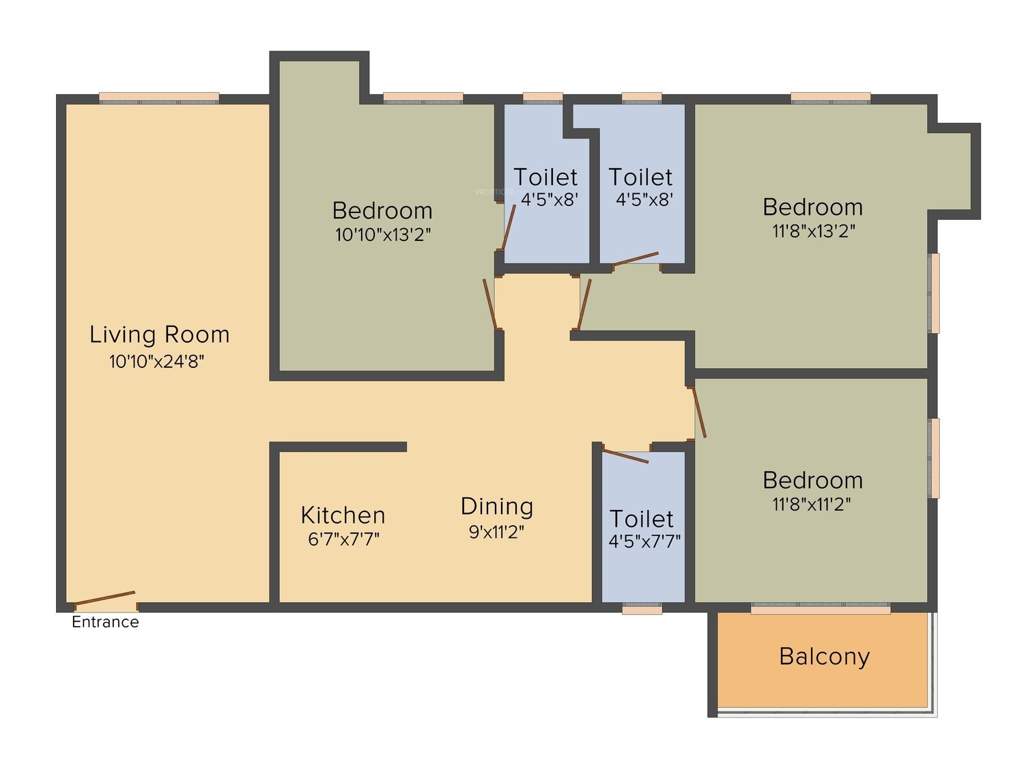 Sugam Habitat (3BHK+3T (1,592 sq ft) 1592 sq ft)