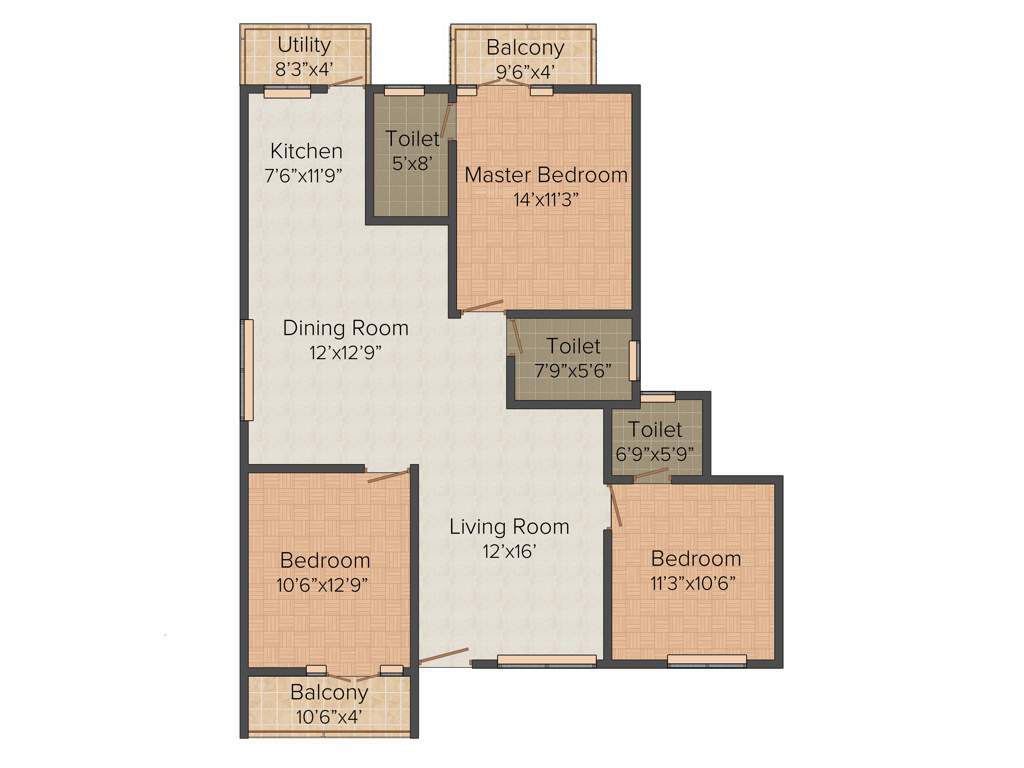 Saravana Esplanade (3BHK+3T (1,503 sq ft) 1503 sq ft)