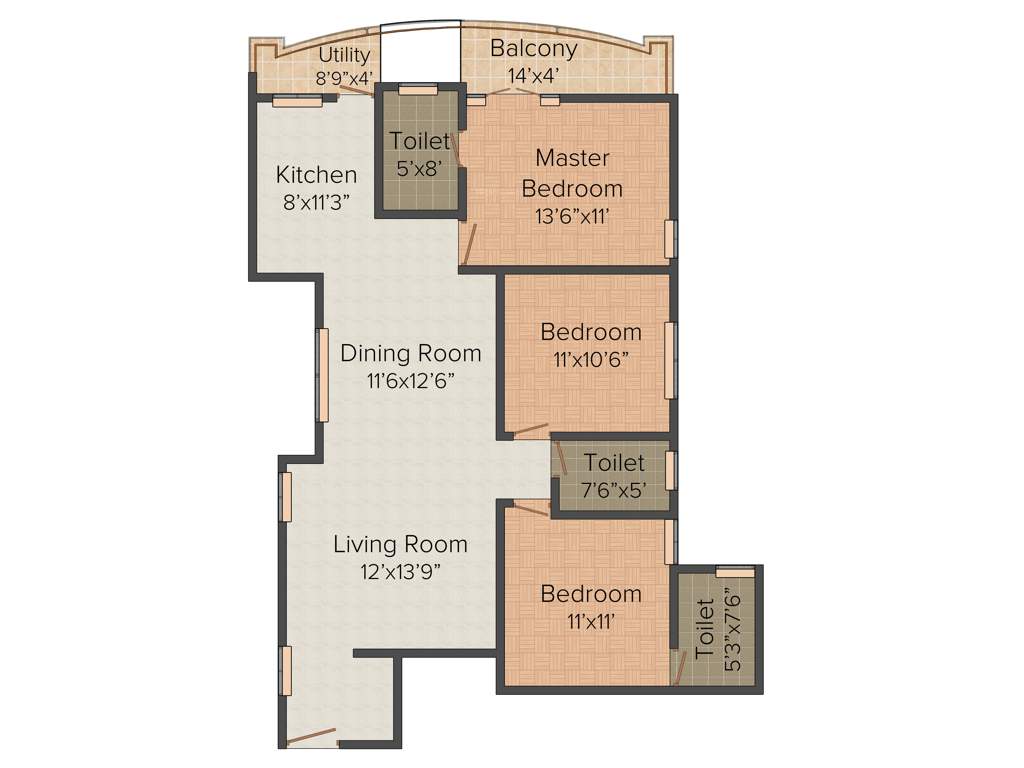Saravana Esplanade (3BHK+3T (1,459 sq ft) 1459 sq ft)