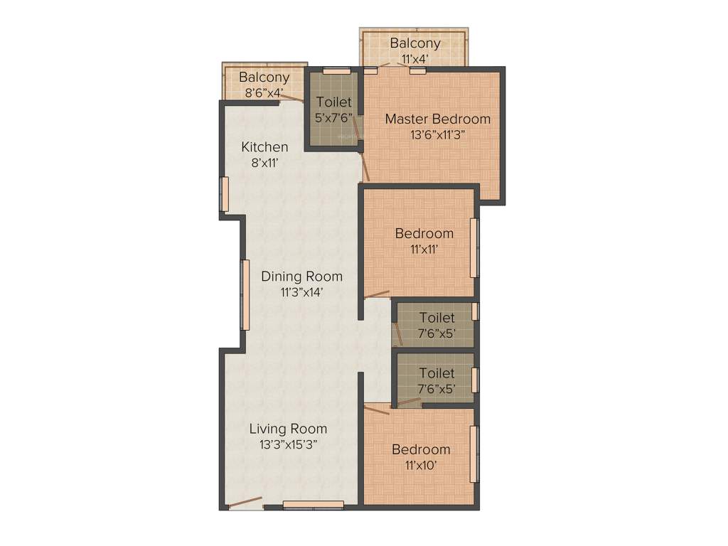 Saravana Esplanade (3BHK+3T (1,483 sq ft) 1483 sq ft)