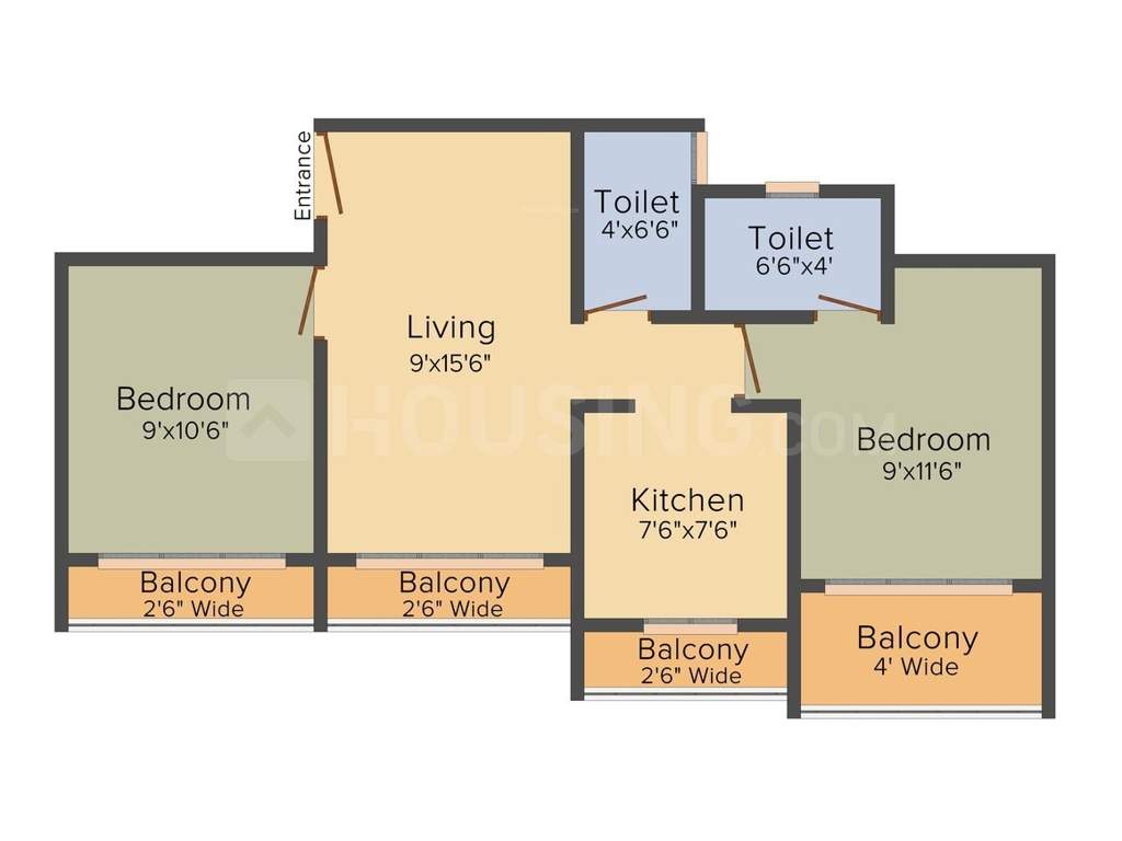 Shree Balaji Balaji Garden (2BHK+2T (805 sq ft) 805 sq ft)