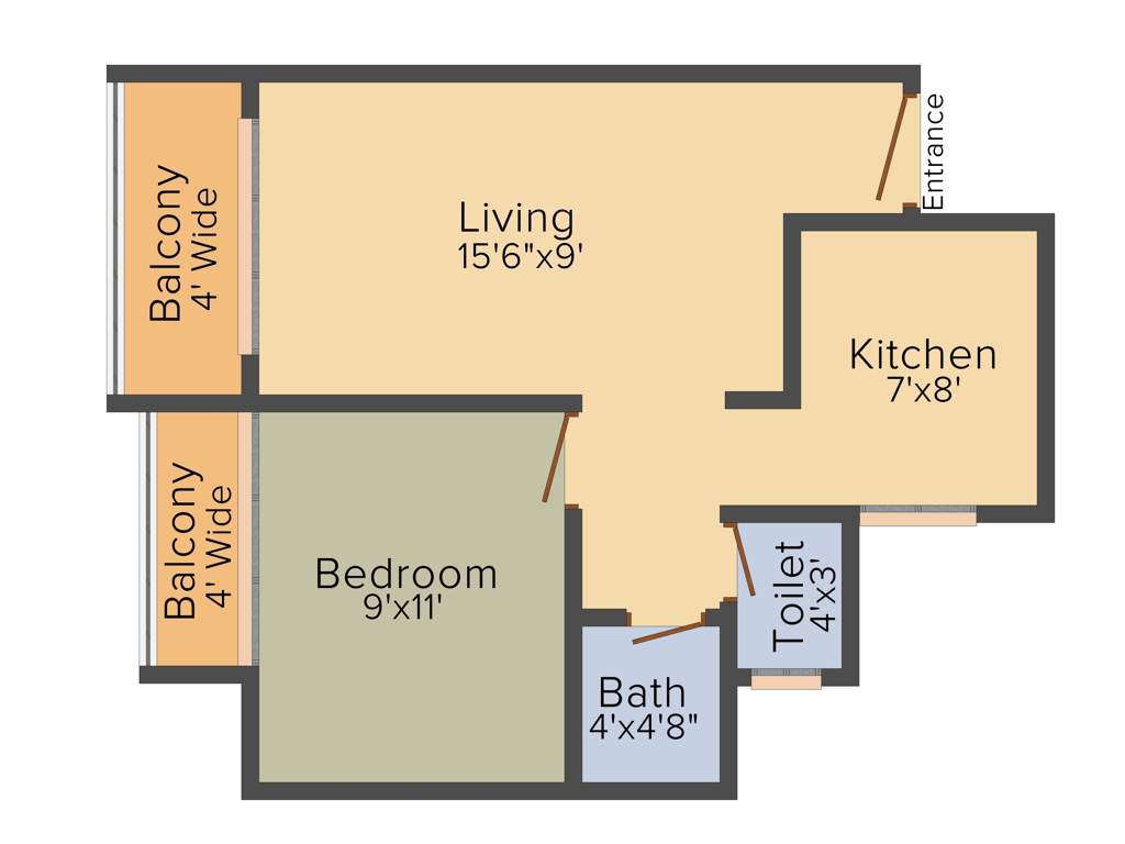 Shree Balaji Balaji Garden (1BHK+1T (605 sq ft) 605 sq ft)