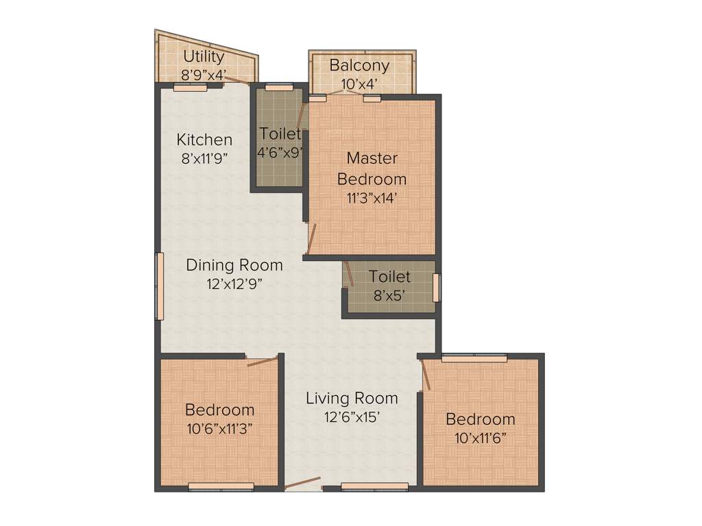 Saravana Esplanade (3BHK+2T (1,380 sq ft) 1380 sq ft)