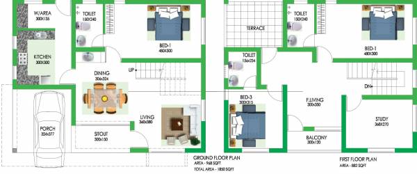 Ganga Developers Lakshmi Gardens (3BHK+3T (1,850 sq ft) + Study Room 1850 sq ft)