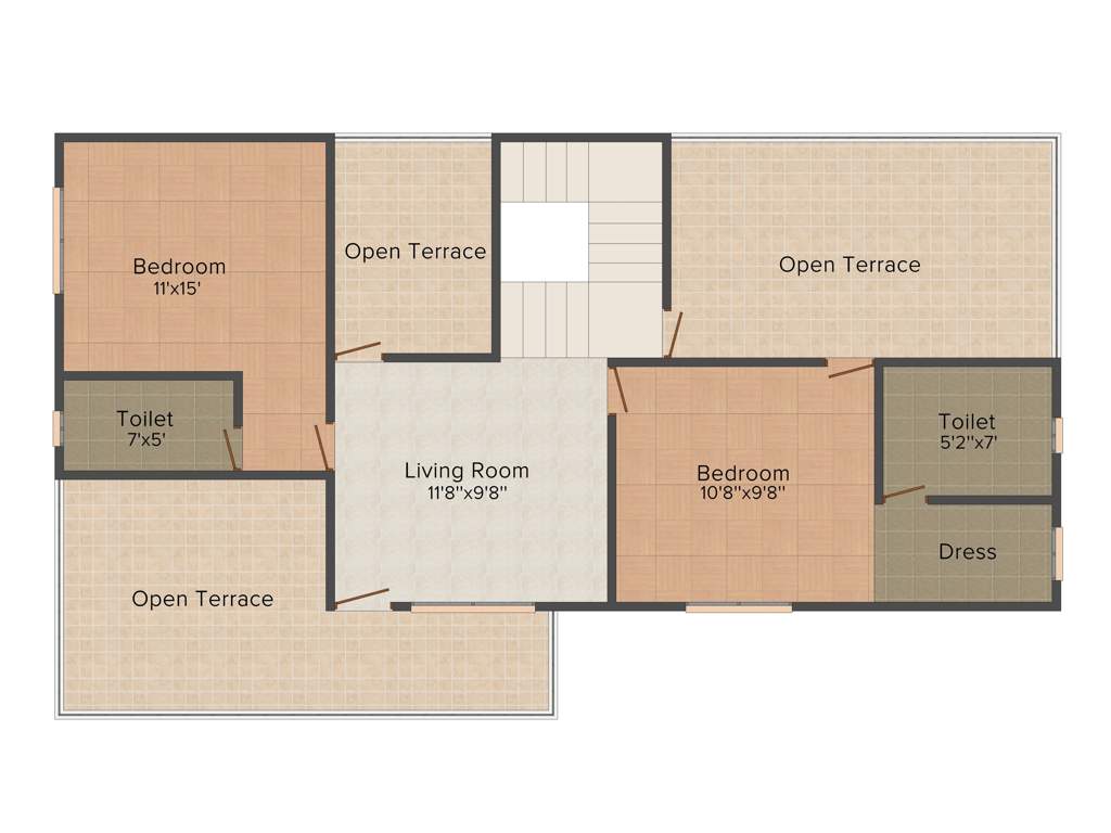 Ganga Fortun Valley Villas (4BHK+4T (1,700 sq ft) 1700 sq ft)