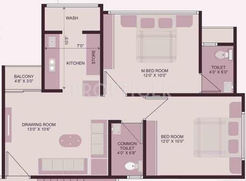 Swagat Blossom (2BHK+2T (846 sq ft) 846 sq ft) Swagat Blossom (2BHK+2T (846 sq ft) 846 sq ft)