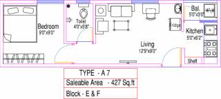 XS VivaCity (1BHK+1T (427 sq ft) 427 sq ft) XS VivaCity (1BHK+1T (427 sq ft) 427 sq ft)