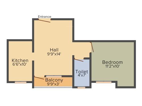 Vishnu Ayyan Homes (1BHK+1T (537 sq ft) 537 sq ft)