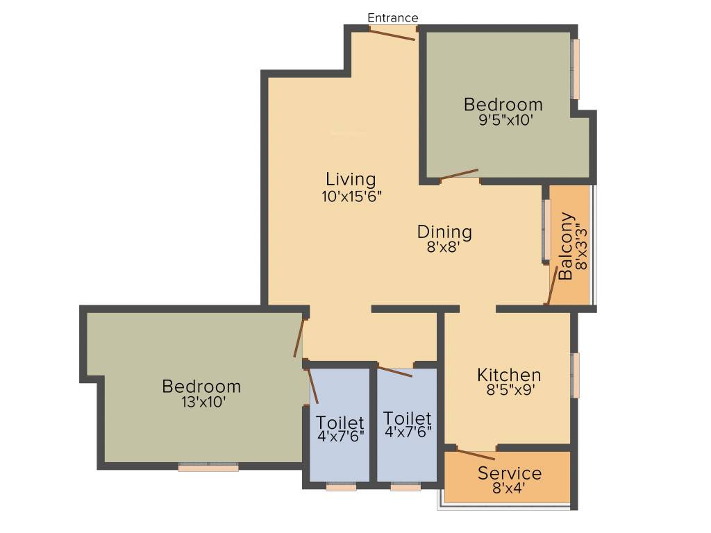 Vishnu Ayyan Homes (2BHK+2T (863 sq ft) 863 sq ft)