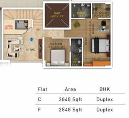  royal-gardens Floor Plan Upper Level Duplex Plan