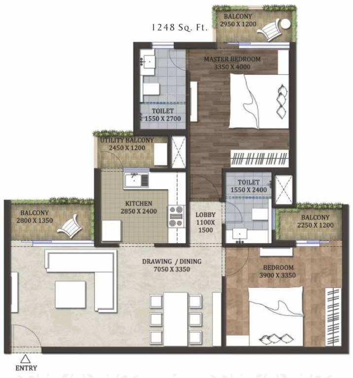 Wealth Mantra The Florencia (2BHK+2T (1,248 sq ft) 1248 sq ft) Wealth Mantra The Florencia (2BHK+2T (1,248 sq ft) 1248 sq ft)