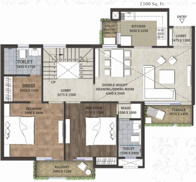 Wealth Mantra The Florencia (3BHK+3T (2,300 sq ft) + Servant Room 2300 sq ft) Wealth Mantra The Florencia (3BHK+3T (2,300 sq ft) + Servant Room 2300 sq ft)