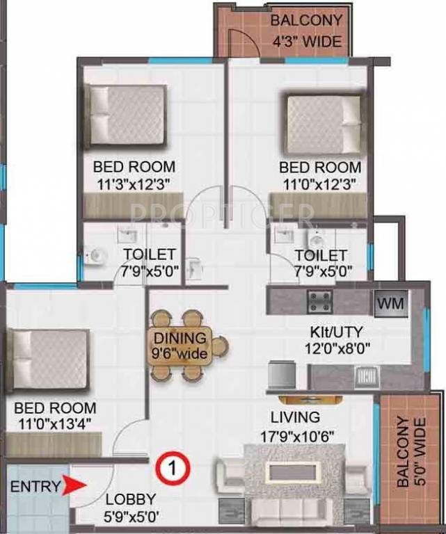 Sumukha Kalpavruksha (3BHK+2T (1,366 sq ft) 1366 sq ft) Sumukha Kalpavruksha (3BHK+2T (1,366 sq ft) 1366 sq ft)
