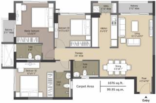 TATA Avenida (3BHK+2T (1,635 sq ft) 1635 sq ft) TATA Avenida (3BHK+2T (1,635 sq ft) 1635 sq ft)