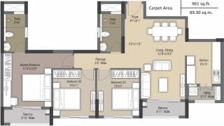 TATA Avenida (3BHK+3T (1,460 sq ft) 1460 sq ft) TATA Avenida (3BHK+3T (1,460 sq ft) 1460 sq ft)