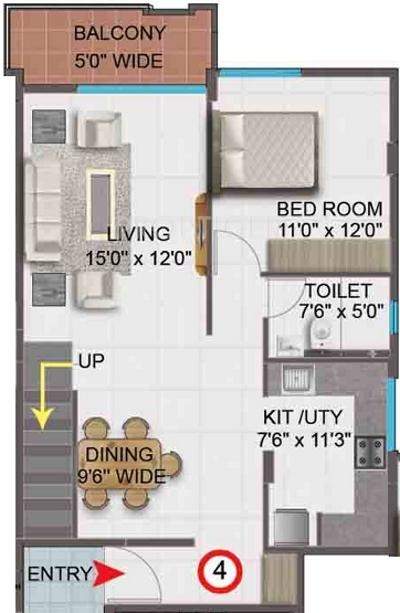 Sumukha Kalpavruksha (3BHK+3T (1,975 sq ft) 1975 sq ft)