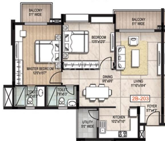 Soul Arista (2BHK+2T (1,302 sq ft) 1302 sq ft)