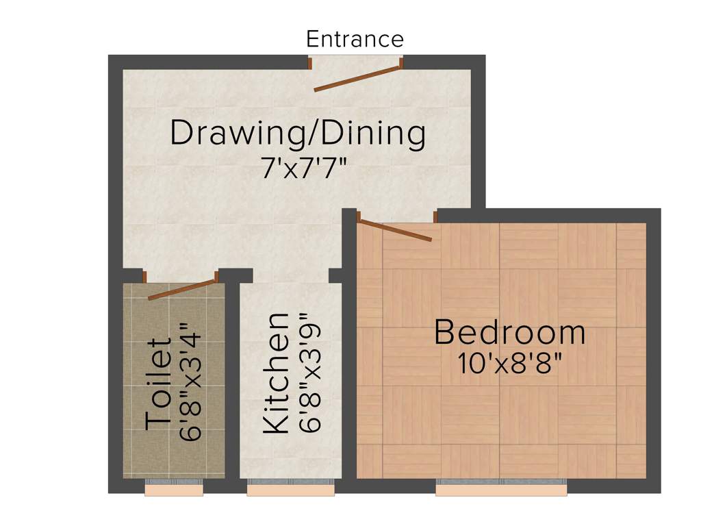 Karunamoyee Riverside Greenwood (1BHK+1T (326 sq ft) 326 sq ft)