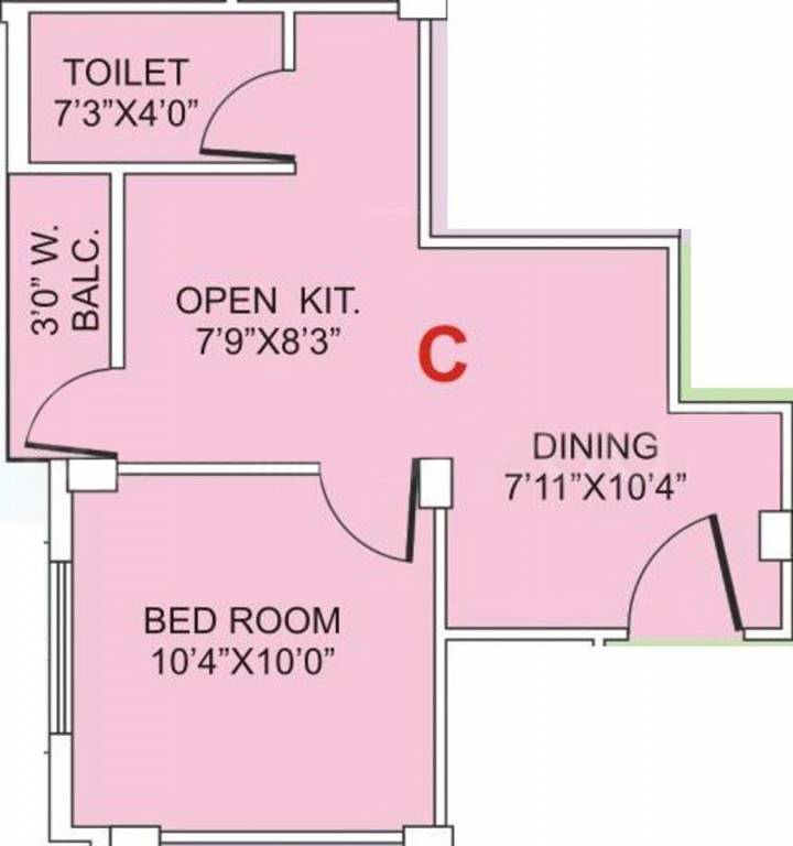 Jupiter Suvo Lakshmi Apartment (1BHK+1T (484 sq ft) 484 sq ft)