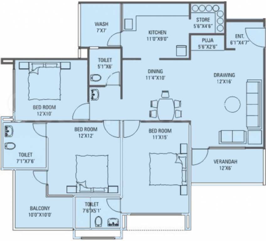 Himalaya Buildcon Heights (3BHK+3T (2,230 sq ft) Pooja Room 2230 sq ft) Himalaya Buildcon Heights (3BHK+3T (2,230 sq ft) Pooja Room 2230 sq ft)