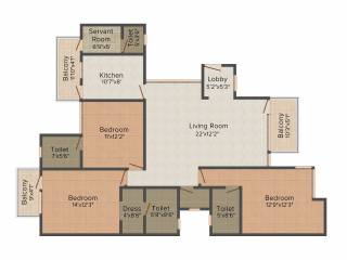 Unitech Unihomes (3BHK+3T (1,646 sq ft)   Servant Room 1646 sq ft) Unitech Unihomes (3BHK+3T (1,646 sq ft)   Servant Room 1646 sq ft)